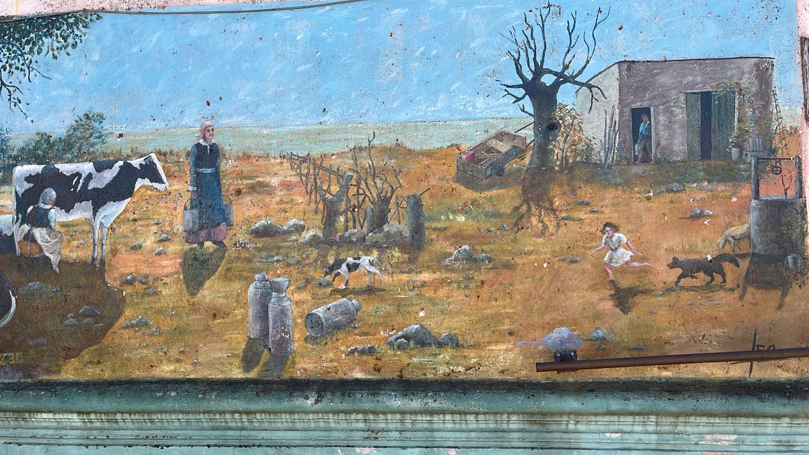 Mural de la granja en 25 de Agosto